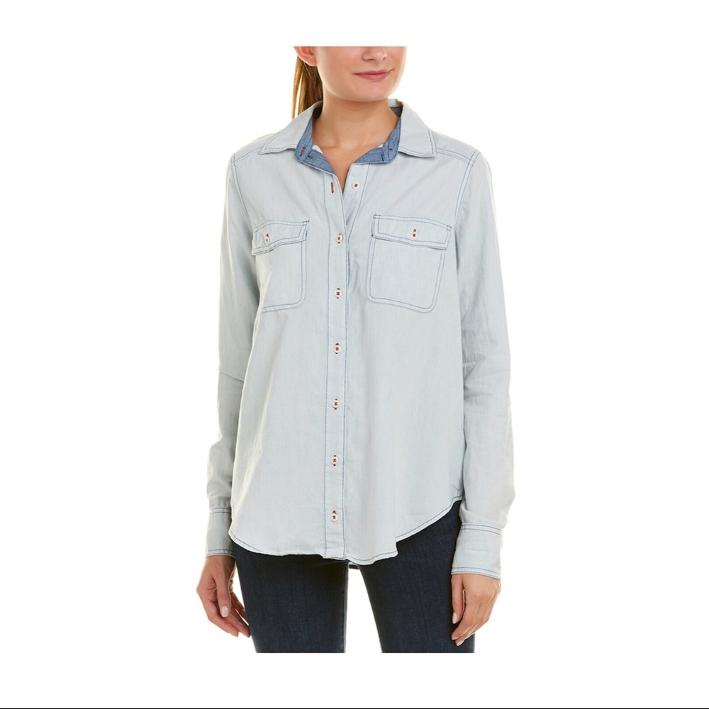 SALE VINTAGE FREE PEOPLE BANANA BANDIT LS SHIRT - Picture 4 of 6